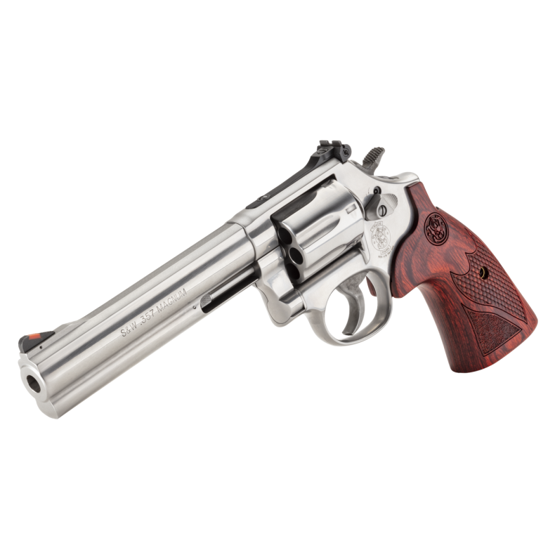 Smith &amp; Wesson Model 686 PLUS Deluxe Magnum� 6" S/S Satin, 7-skud .38 Spl +P/.357 Mag, DA/SA