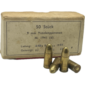 9 mm Pistolenpatronen, 50 stck
